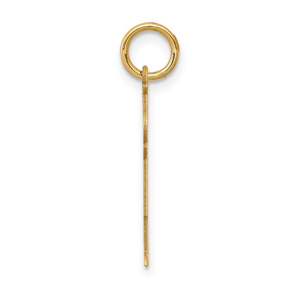 14k The Kids Small Heart Shirt Boy Engravable Kiss Charm