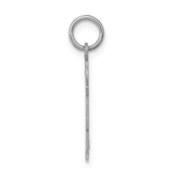 14k White Gold The Kids Small Heart Shirt Boy Engravable Love Charm