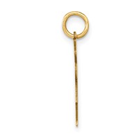 14K Yellow Gold the Kids Small Heart Dress Girl Engravable Hugs Charm view 2