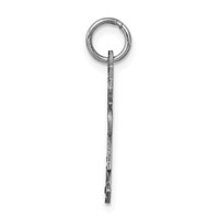 14K White Gold the Kids Small Heart Dress Girl Engravable Kiss Charm view 2