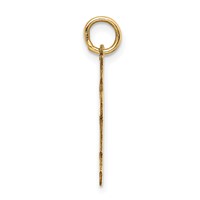 14K Yellow Gold the Kids Small Heart Dress Girl Engravable Kiss Charm view 2