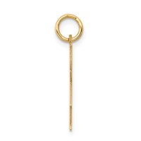 14K Yellow Gold the Kids Small Heart Dress Girl Engravable Love Charm view 2