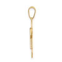 14K Yellow Gold the Kids Solid Satin Small Girl Engravable Joy Charm view 2