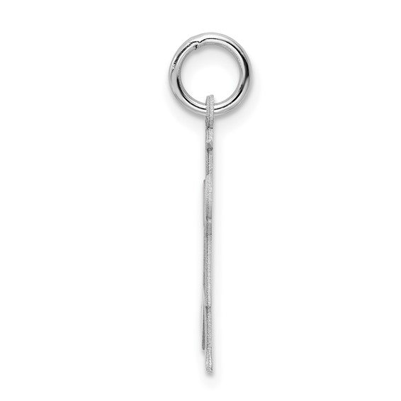 Sterling Silver Rhodium-plated Kiss Kid Charm