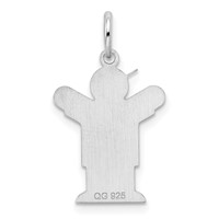 Sterling Silver Rhodium-plated Love Kid Charm view 3