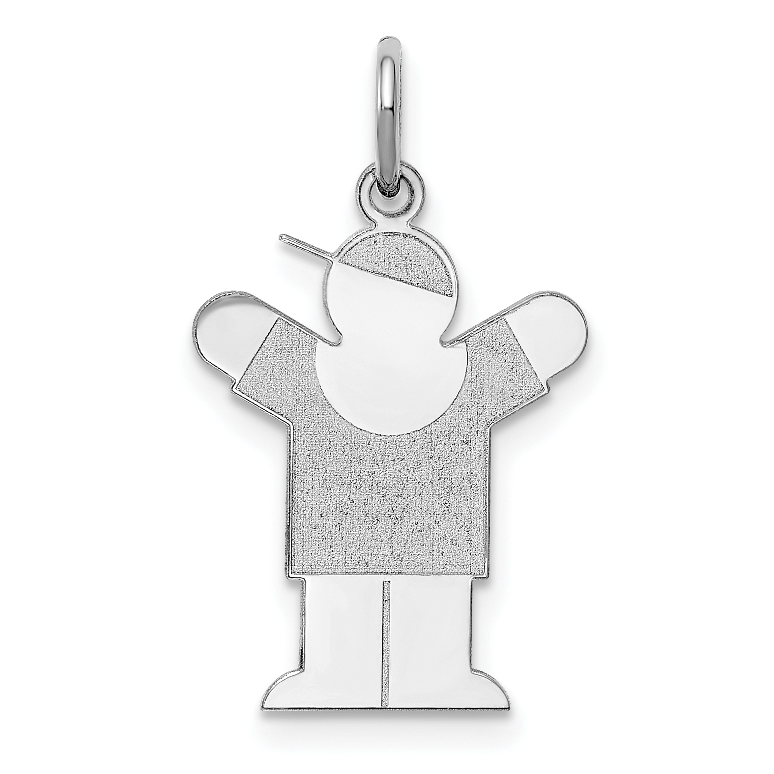 Sterling Silver Rhodium-plated Love Kid Charm (XK1208SS)