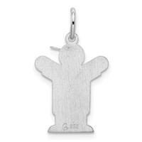 Sterling Silver Rhodium-plated Love Kid Charm view 3