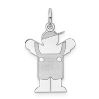 Sterling Silver Rhodium-plated Love Kid Charm view 1
