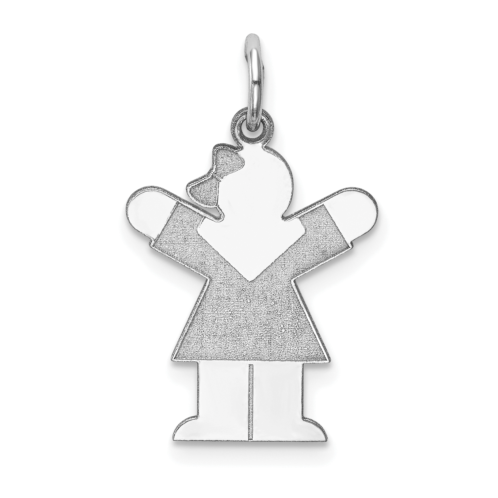 Sterling Silver Rhodium-plated Love Kid Charm (XK1213SS)