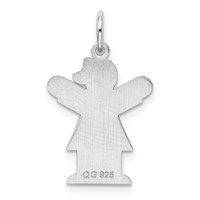 Sterling Silver Rhodium-plated Love Kid Charm view 3