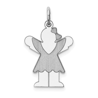 Sterling Silver Rhodium-plated Love Kid Charm