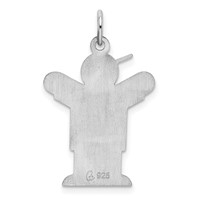 Sterling Silver Rhodium-plated Love Kid Charm view 4