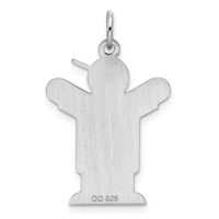 Sterling Silver Rhodium-plated Love Kid Charm view 3