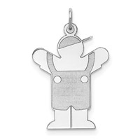 Sterling Silver Rhodium-plated Love Kid Charm view 1