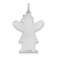 Sterling Silver Rhodium-plated Love Kid Charm view 3