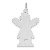 Sterling Silver Rhodium-plated Love Kid Charm view 4