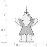 Sterling Silver Rhodium-plated Love Kid Charm view 3