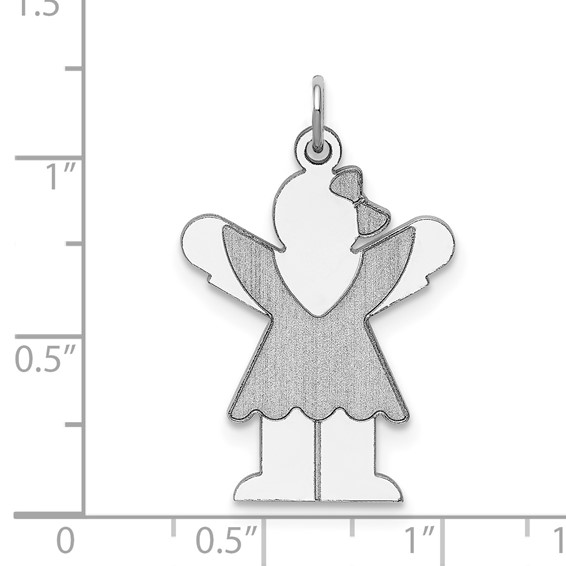 Sterling Silver Rhodium-plated Love Kid Charm