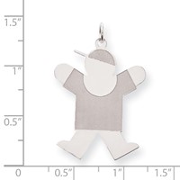 Sterling Silver Joy Kid Charm view 2