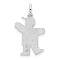 Sterling Silver Rhodium-plated Kid Charm view 4
