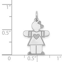 Sterling Silver Rhodium-plated Kid Charm view 4