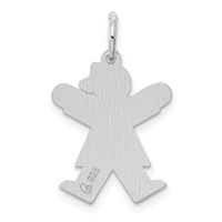 Sterling Silver Rhodium-plated Kid Charm view 4