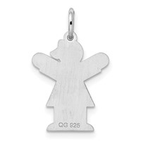 Sterling Silver Rhodium-plated Kid Charm view 3