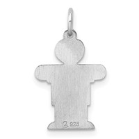 Sterling Silver Rhodium-plated Kid Charm view 3