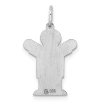 Sterling Silver Rhodium-plated Kid Charm view 4