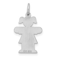 Sterling Silver Rhodium-plated Kid Charm view 3