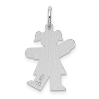 Sterling Silver Rhodium-plated Kid Charm view 4