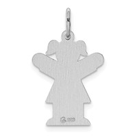 Sterling Silver Rhodium-plated Kid Charm view 4