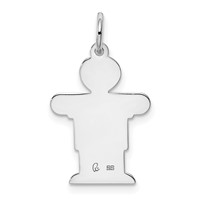 Sterling Silver Rhodium-plated Kid Charm view 4