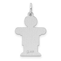Sterling Silver Rhodium-plated Kid Charm view 4