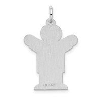 Sterling Silver Rhodium-plated Kid Charm view 4