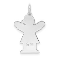 Sterling Silver Rhodium-plated Kid Charm view 4