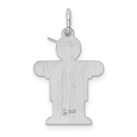 Sterling Silver Rhodium-plated Kid Charm view 4