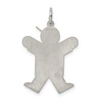 Sterling Silver Rhodium-plated Kid Charm view 4