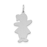 Sterling Silver Rhodium-plated Pocket Sized Cuddle Charm view 3