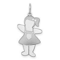 Sterling Silver Rhodium-plated Pocket Sized Cuddle Charm view 1