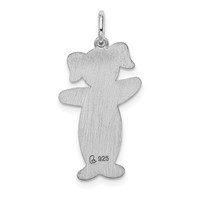 Sterling Silver Rhodium-plated Country Side Cuddle Charm view 3