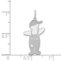 Sterling Silver Rhodium-plated Spunky Cuddle Charm view 4