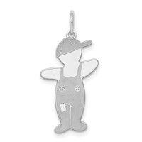 Sterling Silver Rhodium-plated Spunky Cuddle Charm view 1
