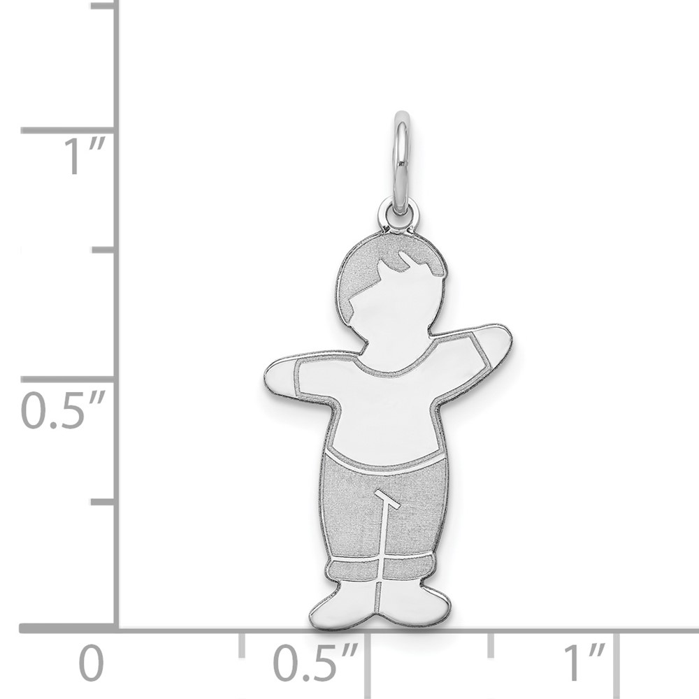 Sterling Silver Rhodium-plated Momma's Boy Cuddle Charm (XK1816SS)