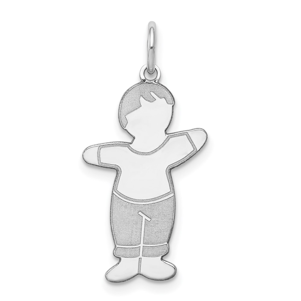 Sterling Silver Rhodium-plated Momma's Boy Cuddle Charm (XK1816SS)