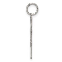 Sterling Silver Rhodium-plated Engravable Back to School Girl Cuddles Charm view 2