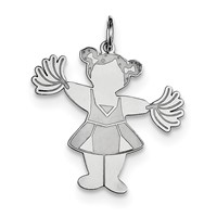 Sterling Silver Rhodium-plated Pom Pom Cuddle Charm view 1
