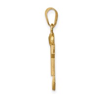 14K Two-tone the Kids Small Boy Charm with Hat on Left Engravable Kiss view 2