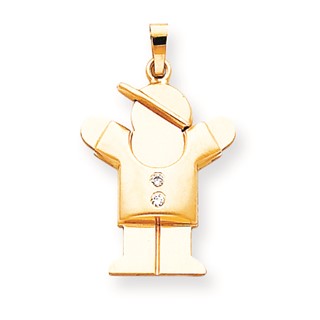 14k A Diamond kid pendant