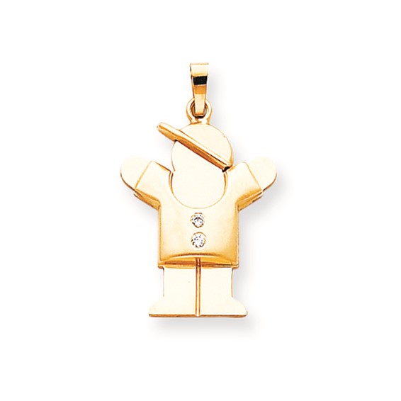 14k A Diamond kid pendant